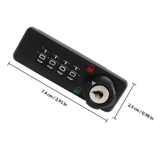 Alt view image 3 of 3 - 4 Digit Digital Password Lock Sturdy Plastic Coded Lock for Cabinet Drawer Cupboard Locker Toolbox Boat Rv Mailbox Secure