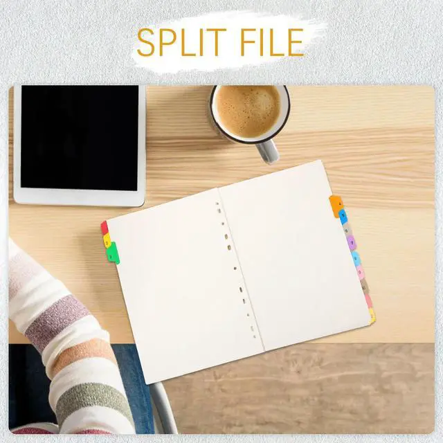Alt view image 2 of 3 - 12 Sheets Household Binder Dividers Colored Index Tabs Writable Dividers for Notebook Planner Loose Leaf Page Markers Office