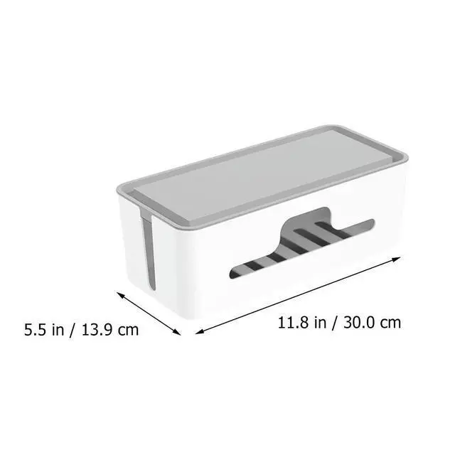 Alt view image 3 of 3 - 1Pcs Premium Plastic Cable Management Box Nonslip Rubber Feet Phone Charging Holder for Home Office Bedroom Study