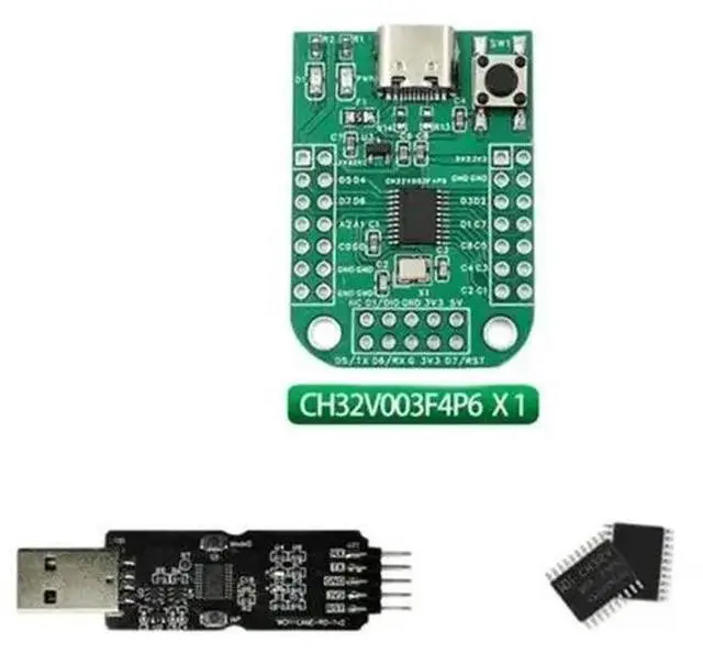 Alt view image 3 of 3 - WCH MCU RISC-V2A CH32V003F4P6 CH32V003 EVT Development Board 1-Wire SDI System Main Frequency 48Mhz