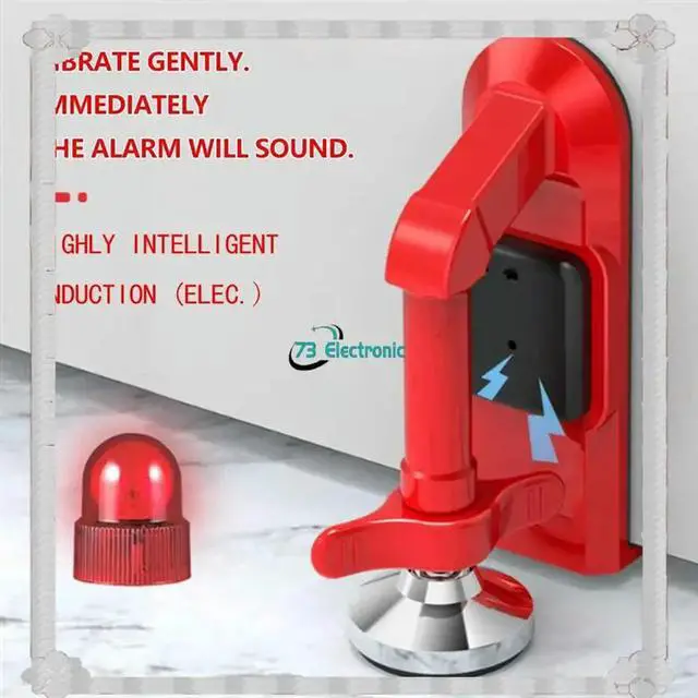 Alt view image 2 of 3 - Travel Alarm Door Stopper Door Blocker Door Lock Security Alarm Wedge