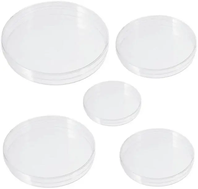 Main image of 50Pcs Petri Dishes Transparent Plastic Culture Dishes Science Experiment Biology Microbiology Tools Plastic Petri Dish