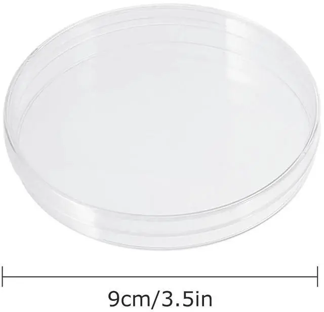 Alt view image 2 of 3 - 50Pcs Petri Dishes Transparent Plastic Culture Dishes Science Experiment Biology Microbiology Tools Plastic Petri Dish