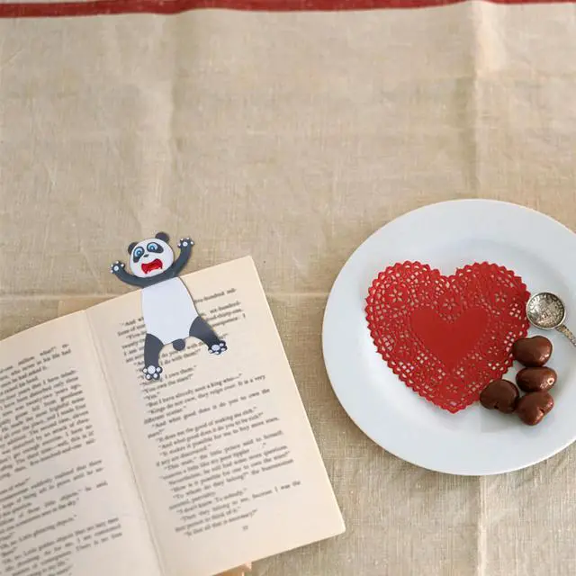 Alt view image 3 of 3 - 3D Animal Panda Bookmark Creative Cartoon Stereo Marker Funny Student Stationery School Reading Supplies Gift Book Decoration