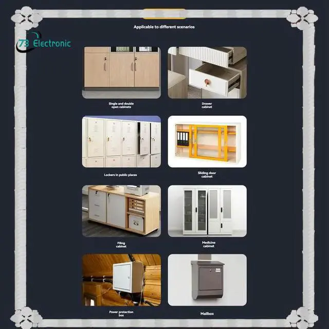 Alt view image 3 of 3 - Tuya Biometric Fingerprint Cabinet Lock Baby Proofing Child-Proof Drawer Lock For File, Kitchen Cupboard