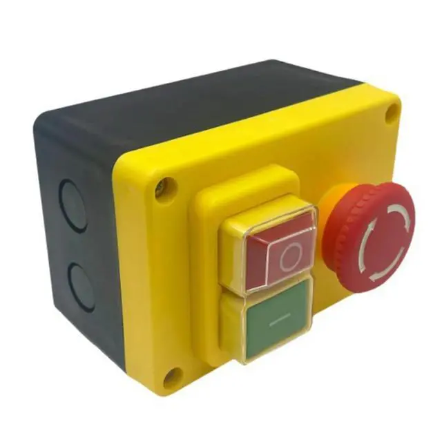 Alt view image 3 of 3 - KJD17D 250V 16A Electromagnetic Push Button Switch Emergency Stop Switches for Electric Tools & Machine Tool Equipment