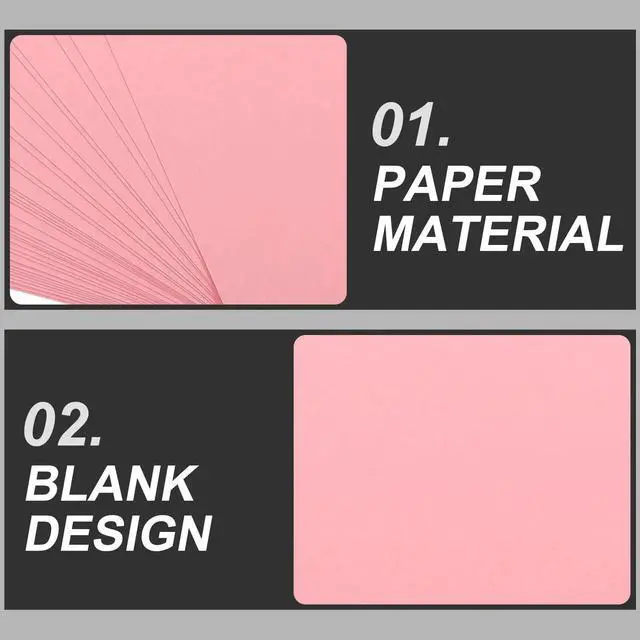 Main image of 50 Sheets A4 Pink Card Paper Craft Supplies for DIY Art Projects Drawing Origami Scrapbooking Birthday Wedding Baby Shower