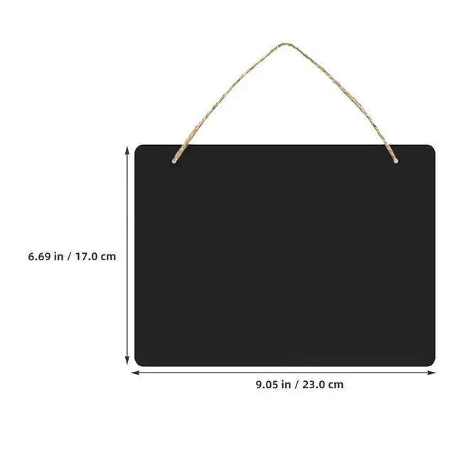 Alt view image 3 of 3 - 5Pcs Small Wooden Hanging Chalkboard Signs Mini Blackboard Message Board for Wall Door Office Home Decorative Erasable Wall Memo
