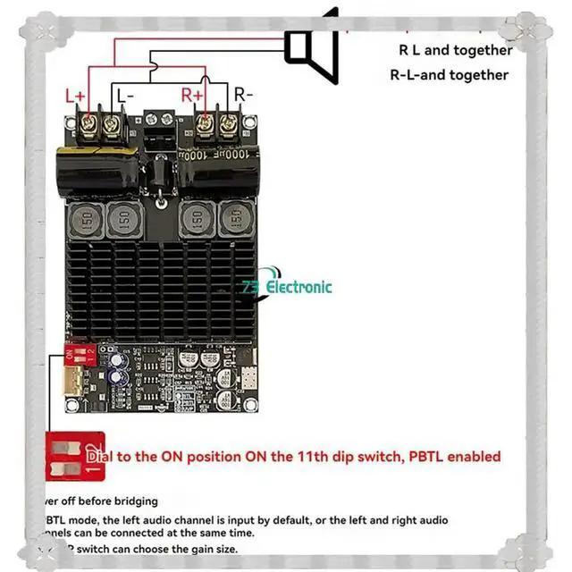 Alt view image 3 of 3 - 2X Digital Amplifier Board Module 2001 Pure Rear Stage High Power TPA3221 Stereo 100Wx2 Bridge Mono 200W Module