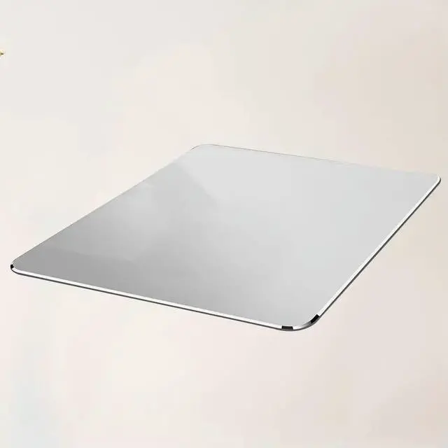 Alt view image 2 of 3 - Aluminum Alloy l Mouse Pad 20x17x0.25cm Heavy Grip Non-Slip Double Side Mouse Mat Professional Office