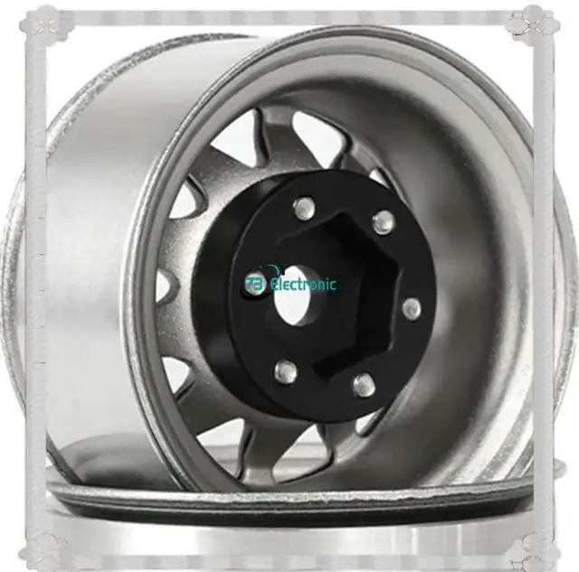 Alt view image 2 of 3 - 4Pcs 1.55" l Beadlock Wheel 10-Spoke Wheel Rim For RC 1/10 D90 TF2 Tamiya CC01 LC70 MST