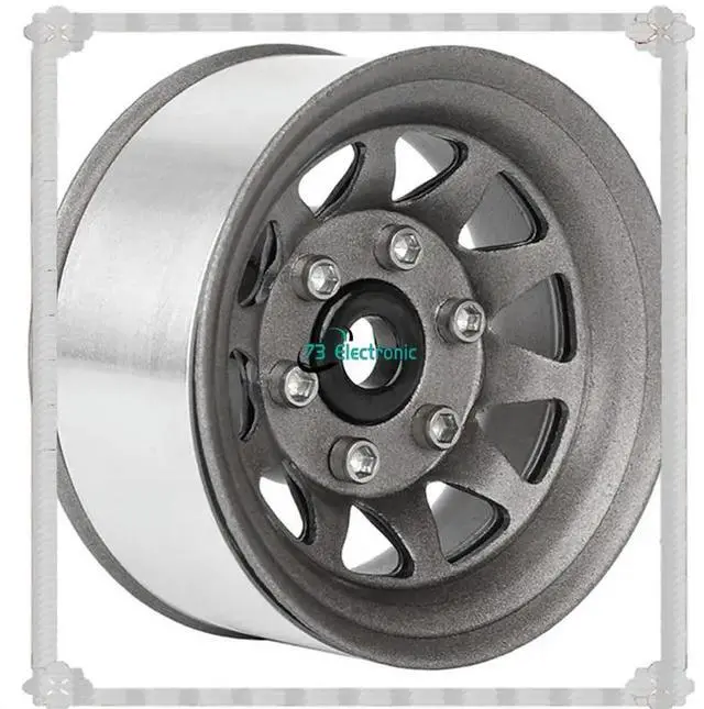 Main image of 4Pcs 1.55" l Beadlock Wheel 10-Spoke Wheel Rim For RC 1/10 D90 TF2 Tamiya CC01 LC70 MST