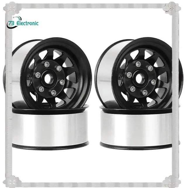 Alt view image 3 of 3 - 4Pcs 1.55" l Beadlock Wheel 10-Spoke Wheel Rim For RC 1/10 D90 TF2 Tamiya CC01 LC70 MST