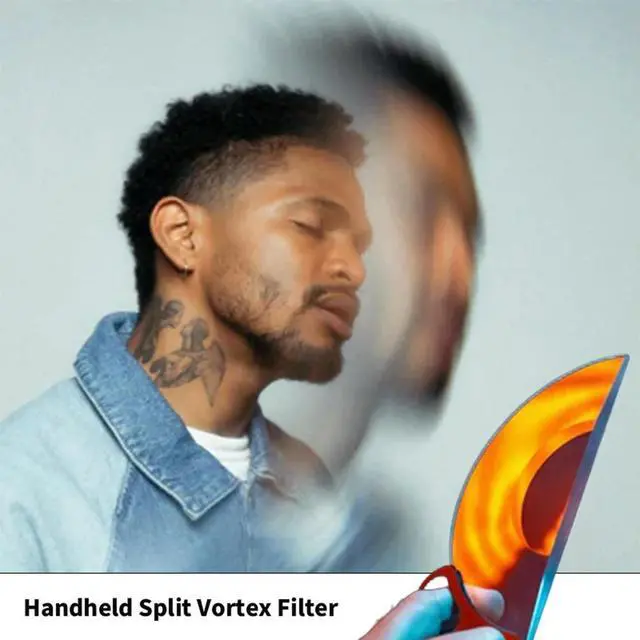 Alt view image 3 of 3 - Handheld 100Mm Prism Lens Split Vortex Filter For DSLR Mirrorless Cameras Camera Photo Video For Blur Bokeh Bac