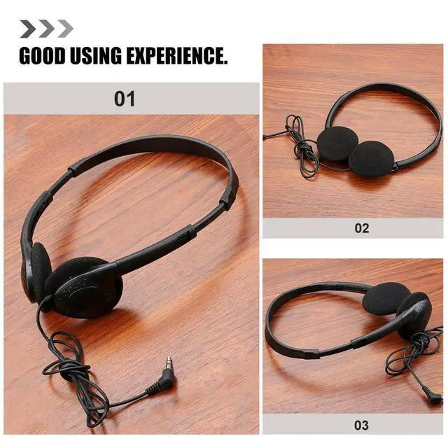 Alt view image 3 of 3 - Black Wired Headphone Plastic Material High Stability Low Power Consumption Gaming Headset for Pc Guitar Home Music