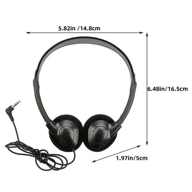 Alt view image 2 of 3 - Black Wired Headphone Plastic Material High Stability Low Power Consumption Gaming Headset for Pc Guitar Home Music