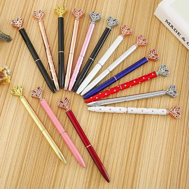 Alt view image 3 of 3 - 6Pcs l Heart Ballpoint Pens Premium Smooth Writing Pens for Women Students Executives Journaling Crafting Diary Sketching