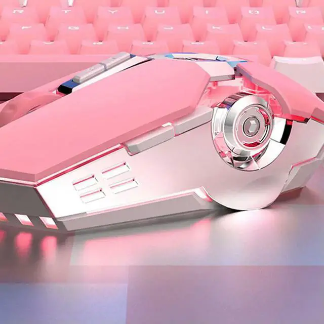 Alt view image 2 of 3 - 1Pcs Pink Gaming Mouse Wired Ergonomic 7 Keys Professional Game Mouse 4 Dpi Switching Colorful Breathing Light Computer