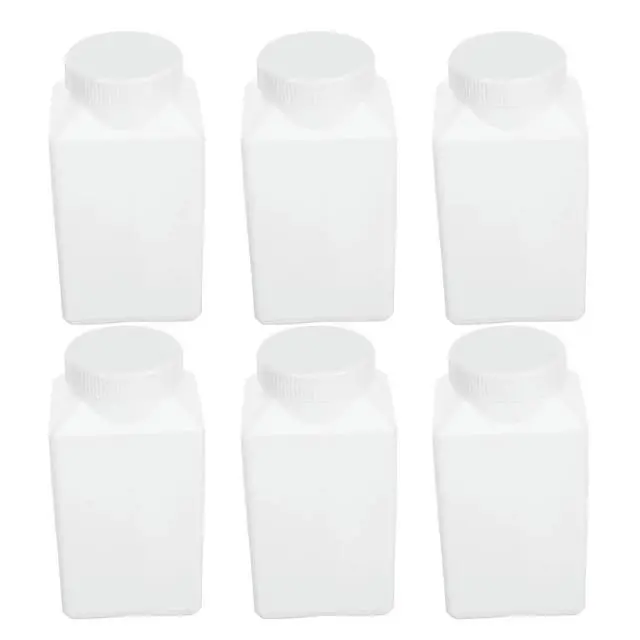 Alt view image 3 of 3 - 6Pcs Wide Mouth Reagent Bottles 1000Ml Hdpe Plastic oratory Containers Shape Leak Resistant for Chemical Sample