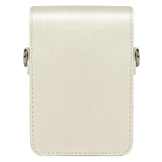 Alt view image 3 of 3 - Crossbody Camera Bag PU Shoulder Bag White Stylish Handbag for Daily Travel Beach Party