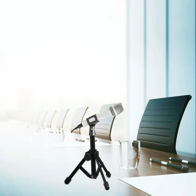 Main image of Professional Desktop Microphone Tripod Stand Adjustable Height Stable Foldable Mic Support for Online Chat Podcasting Streaming