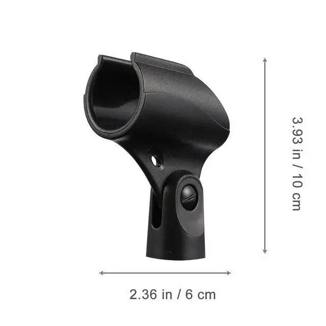 Alt view image 3 of 3 - 5Pcs Microphone Clip Holder Black Plastic Copper Adapter Mounts for Stage Performance Indoor Outdoor Mic Mount Holder Anti-Shock