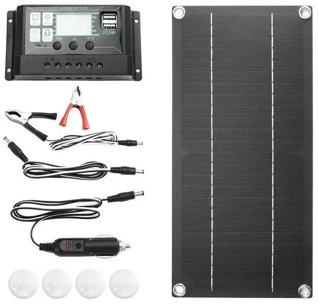 Main image of 12W Monocrystalline Solar Panel Kit Outdoor Solar Panel For Outdoor Caravan Caravans