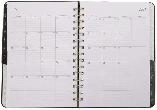 Main image of PU Academic Planner Spiral Notebook Daily Planner 2024 Smooth Writing Organizer Student Office Schedule Notepad
