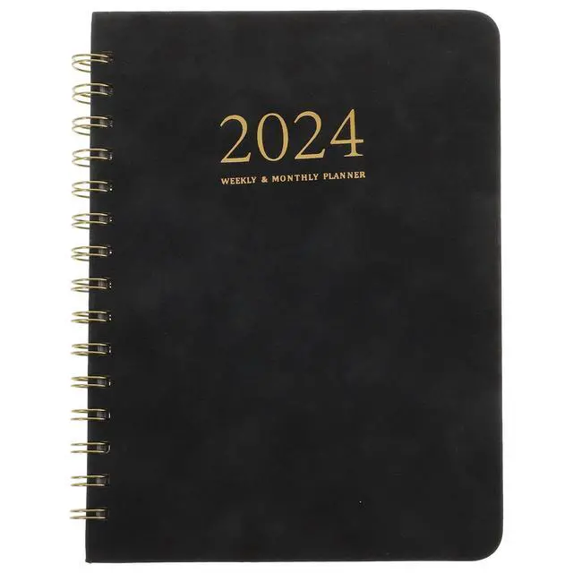 Alt view image 2 of 3 - PU Academic Planner Spiral Notebook Daily Planner 2024 Smooth Writing Organizer Student Office Schedule Notepad