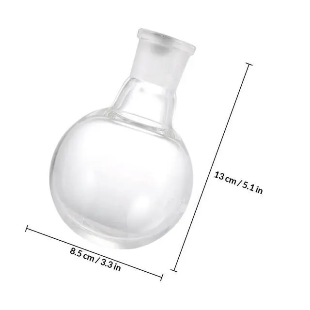 Alt view image 3 of 3 - 1Pcs Single Neck Round Bottom Boiling Flask Borosilicate Glass oratory Glassware Chemical Heating Distillation Reaction Flask