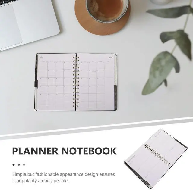 Alt view image 3 of 3 - PU Academic Planner Spiral Notebook Daily Planner 2024 Smooth Writing Organizer Student Office Schedule Notepad