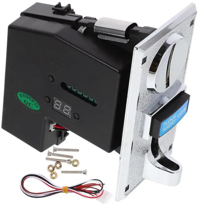 Alt view image 2 of 3 - Electronic Coin Selector Roll Down Type Multi Denomination Acceptance for Vending Machine Arcade Game Washing Machine Parts