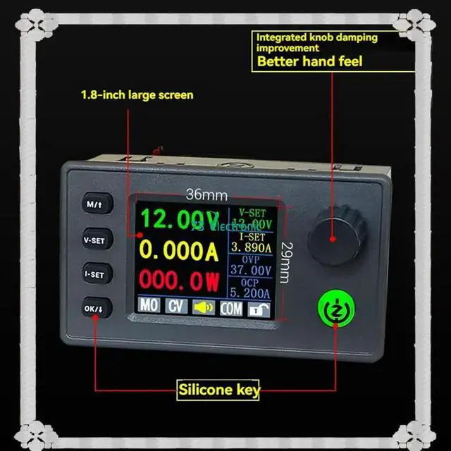 Alt view image 2 of 3 - SK150C With ZK-U2T 1.8 Inch Color Screen Display DC Adjustable Regulated Power Supply Module 8A 150W DC7-36V CN