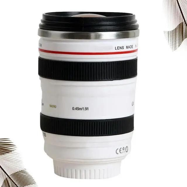 Main image of Camera Lens Water Cup White Stylish Cup for Home Office Hotel Tea Mug Camera Lens Water Container