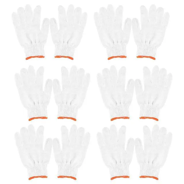 Alt view image 3 of 3 - 24Pairs Cotton Yarn Anti-Slip Gloves our Protection Skidproof Hand Safety Gloves Reliable Fabric No Odor Industrial