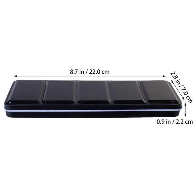 Alt view image 2 of 3 - Empty Iron Watercolor Solid Pigment Case 24 Paint Grids l Box for Studio Outdoor Travel Painting