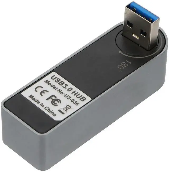 Main image of USB 3.0 Rotatable Aluminum Alloy Hub 3 Port Splitter Data Hub for Laptop Phone Keyboard Mouse Camera Expansion Transfer