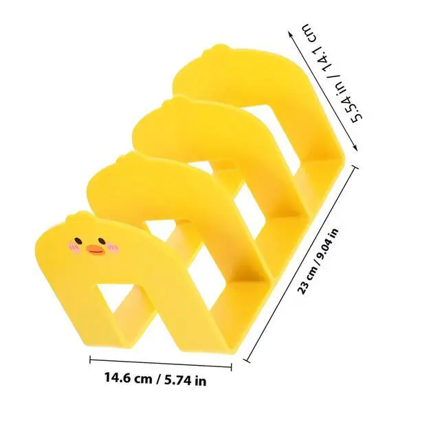 Alt view image 3 of 3 - Cartoon Bookend Ps Material Desktop Book Holder File Document Organizer Book Stand for Office Shelf Management