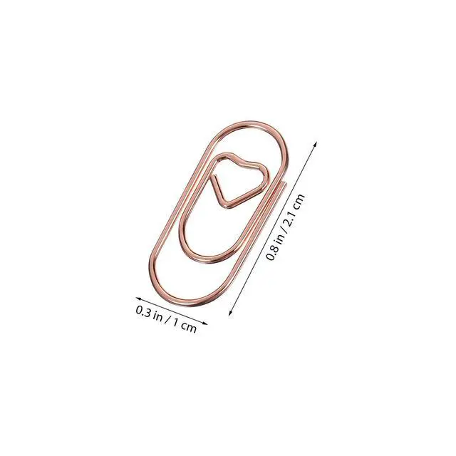 Alt view image 3 of 3 - 400Pcs l Heart Paper Clips Premium Smooth Rust-Resistant Decorative Office School Supplies for Documents Notes Photos