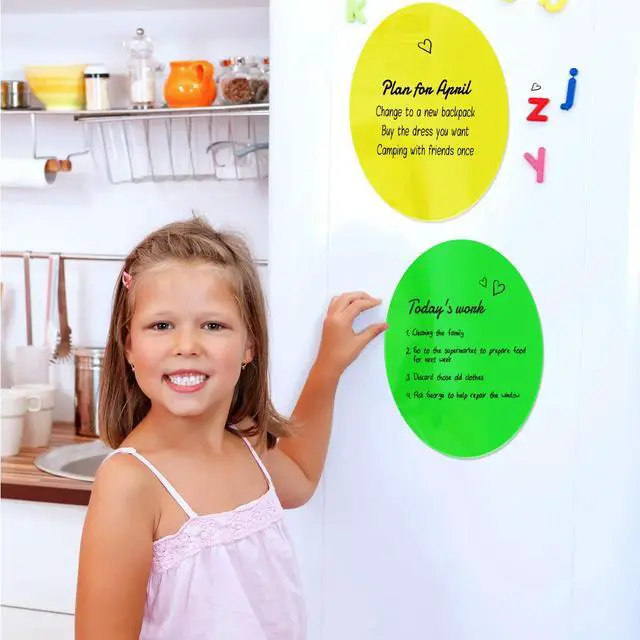 Alt view image 2 of 3 - 10Pcs Removable Vinyl Dot Dry Erase Circles Colorful Whiteboard Sticker Teaching Training Classroom Wall Decals