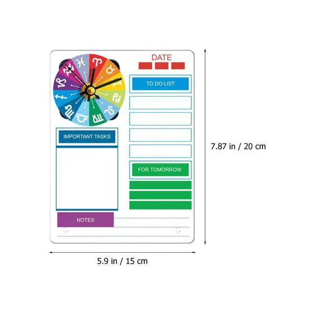 Alt view image 2 of 3 - 1Set Acrylic Desk Whiteboard Dry Erase Board Memo Planner Clock No Versatile Writing Board for Office Home Study
