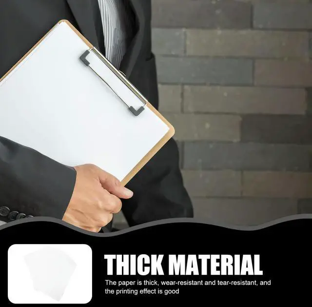 Main image of 100 Sheets A4 Blank Thick Printing Paper Smooth Heavyweight Paper for Laser Inkjet Printers DIY Projects Office