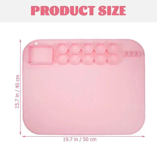 Alt view image 2 of 3 - Premium Silicone Craft Mat for Painting Resin Casting Jewelry Making Nonstick Foldable DIY Art Mat with Pigment Cups Suction