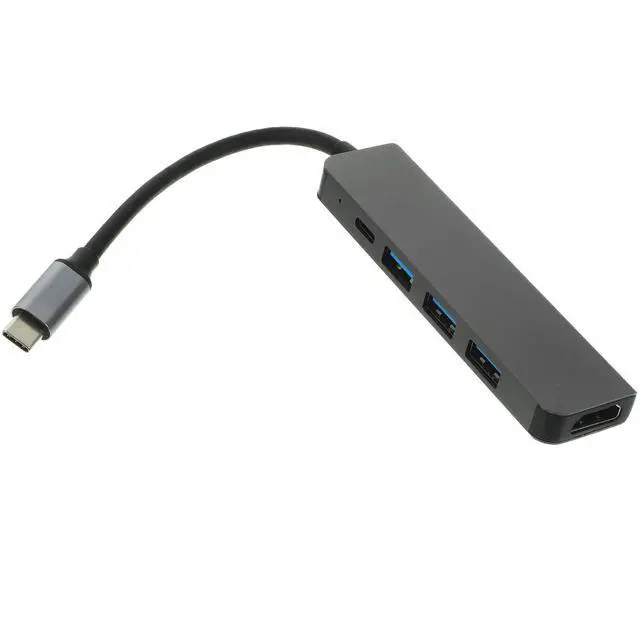 Alt view image 3 of 3 - 1Pcs 5-in-1 USB-C Hub Docking Station Type-C Expansion Dock for Laptop Fast Data Transfer 4K Video Gaming