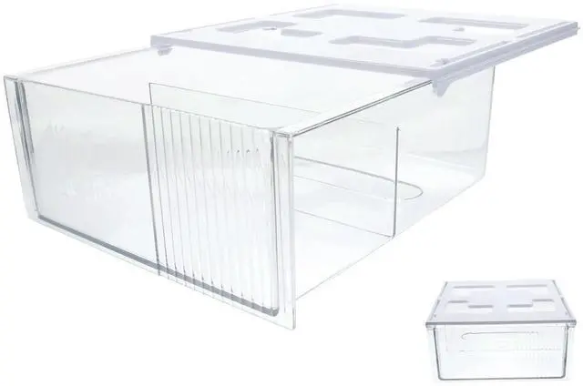 Alt view image 2 of 3 - Under Desk Box Invisible Drawer Organizer Self Adhesive Large Capacity Under Table Hidden Organizer for Desk