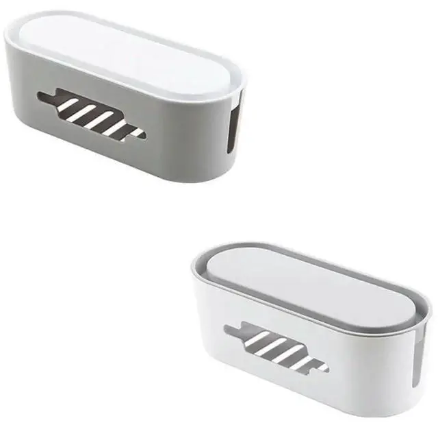 Main image of Large Capacity Cable Strip Organizer Cord Hider for Home Office Living Room Desk Wire Management Container