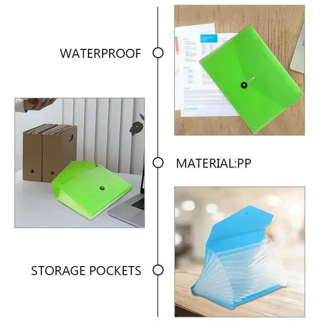 Alt view image 3 of 3 - 2Pcs Office Accordion File Folder Large Capacity Multi-Layer Expanding Document Organizer File Folder Organizer