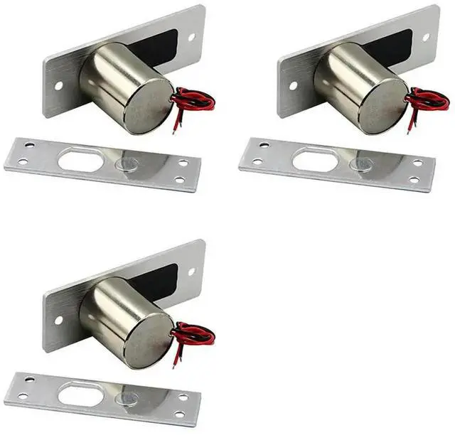 Main image of 3X Waterproof Electronic Drop Bolt NC Door Lock DC 12V Induction Auto Deadbolt For Enhanced Daily Security