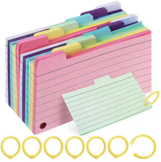 Alt view image 2 of 3 - 450Pcs Spiral Lined Note Pads Memo Cards Binder Rings Pocket Size Student Notepads for Study Learning Flash Cards
