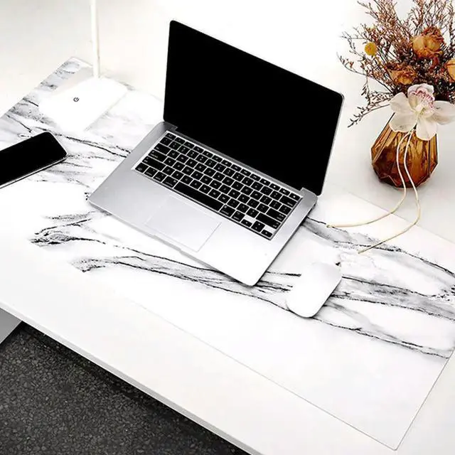 Main image of Marble Pattern Gaming Mouse Mat Large Desktop Pad Keyboard Mat Table Protector Smooth Fast Tracking Nonslip for Work Study Play